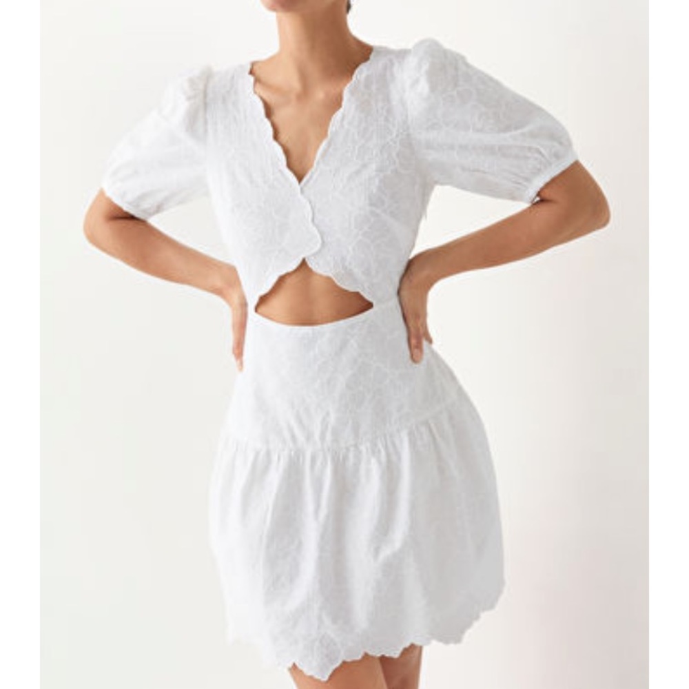& other stories brand Scalloped Cut-Out Mini Dress size 6 brand new, no tags.